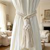 2 Stück Boho-Stil Makramee Gardinen-Raffhalter Minimalistische Boho-Gardinen-Raffhalter Heimdekoration