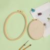 Set Of 4 Embroidery Hoop with Spring Clip Embroidery Display Frame Oval Stitching Hoop Embroidery Display Frame