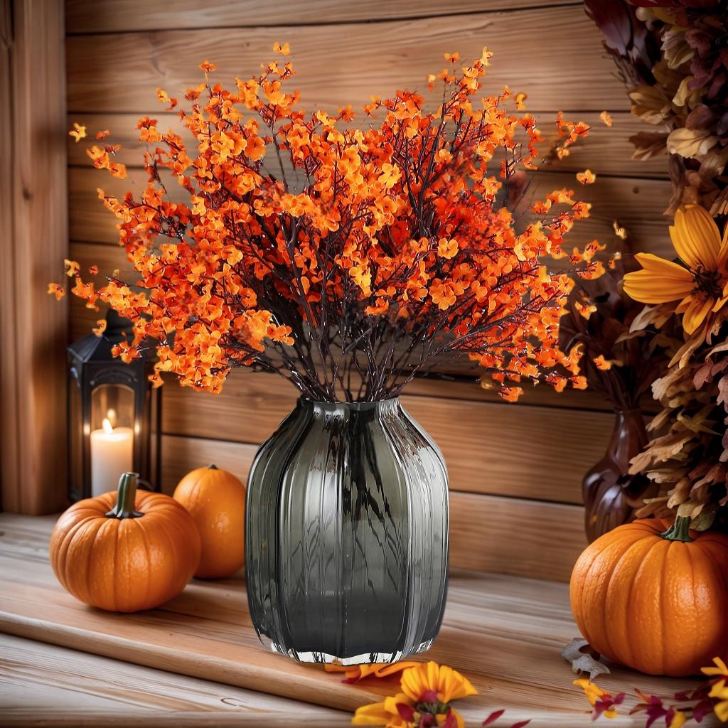 5Pcs Artificial Flowers Fall Fake Plants Home Wedding Centerpiece Table Thanksgiving Party Autumn Room Decorations