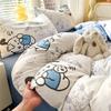 Class A Maternal And Infant Grade Washed Cotton Bed Four-Piece Set, Children'S Cartoon Bed Sheet Quilt Cover, Dormitory Single Quilt Cover 3Pcs Set
