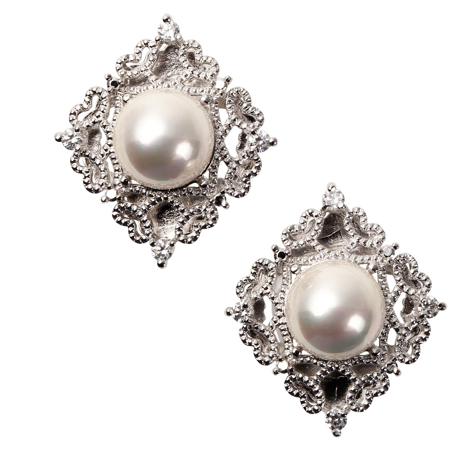 

от Yumi Pearl Для Сделано в Японии [Произведено Katsura] Серьги, Крупные, 10 мм, CZ, Цирконий, Женские, Популярные, Крупные, Свадьбы, Похороны, Гипоаллергенные, белый