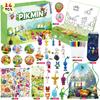 Pluș Kawaii Pikmin Cutie Surpriză Calendar de Advent Jucărie Squishy 24 de Zile Cadou de Ziua de Naștere pentru Băieți Fete