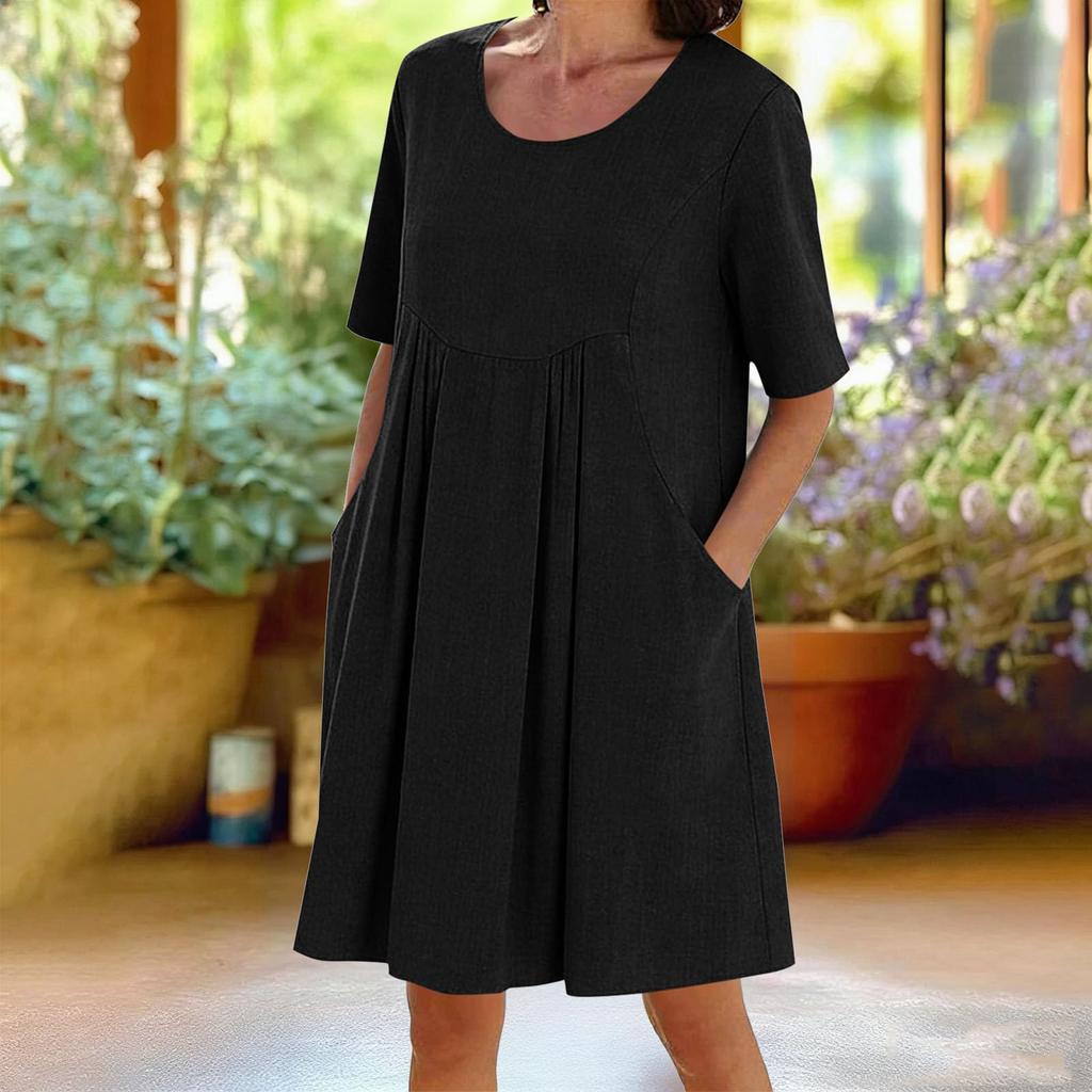 Modisches, lässiges Damenkleid in verschiedenen Farben