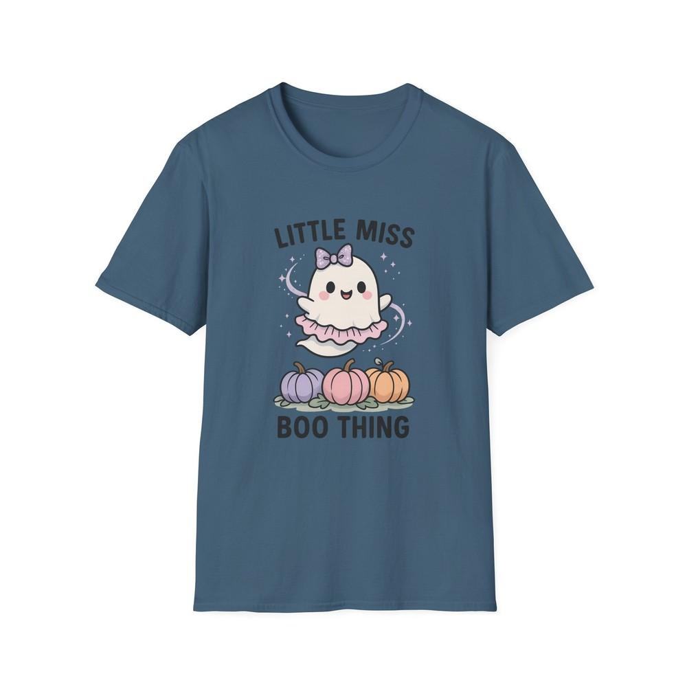 

Unisex Softstyle T-Shirt Little Miss Boo Thing Funny Ghost Tutu Halloween S