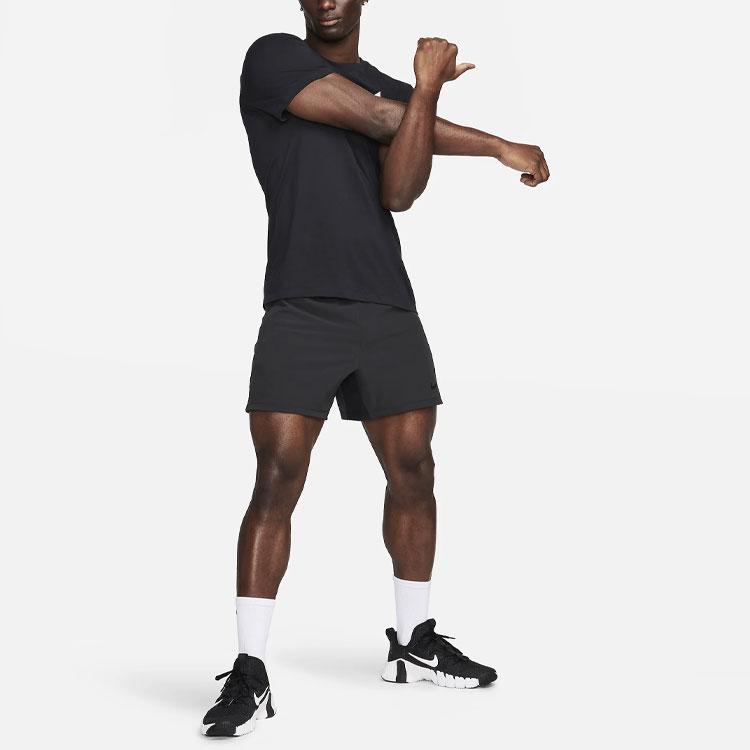 Nike Flex Rep Solid Logo Unlined Fitness Shorts Men Shorts Black FN3002-010