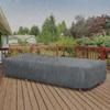 200x73cm Outdoor Garden Rattan Furniture Protective Cover Water UV Resistant Grey