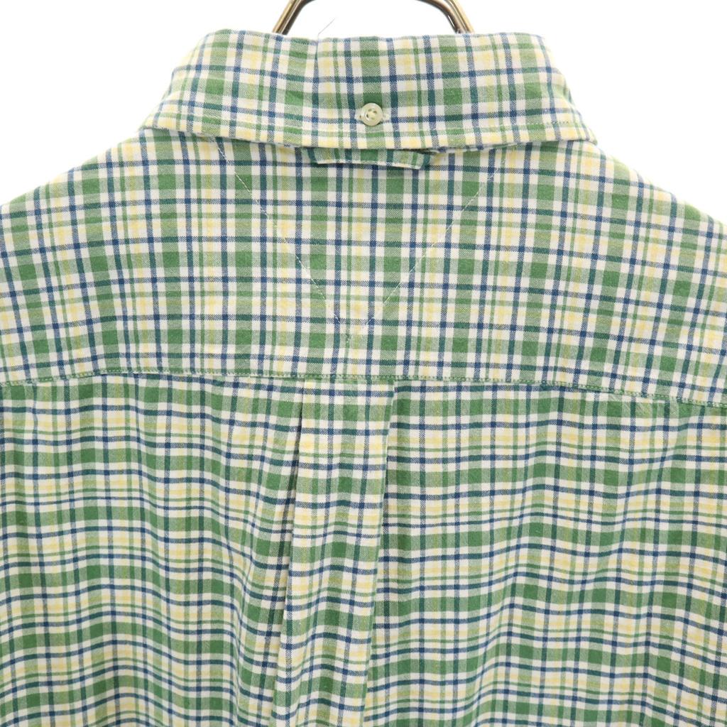 Tommy Hilfiger Check Pattern Long Sleeve Button Down Shirt L Green System Men's Used