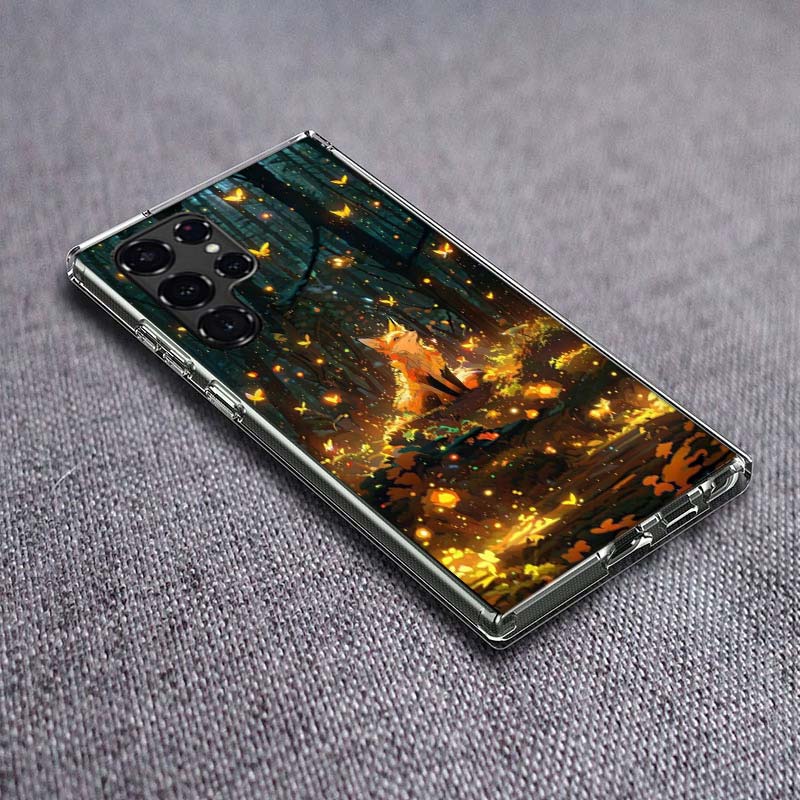 

Red Fox Vulpes Phone Case For Samsung Galaxy S24 S23 S21 S20 FE S22 S26 Ultra S25 Edge S10 Plus Cover Clear TPU Capa Shell Coque Samsung S21 FE