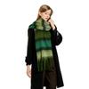 Color matching striped fringed scarf women's autumn and winter high-end mohair color warm versatile scarf shawl