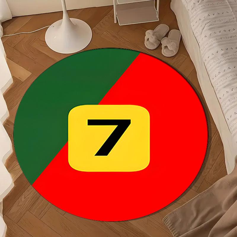 Ronaldo's Number Seven Round mat, Anti-slip Circle Carpet Chair rug For livingroom,Bedroom, doormat home decor Gift Christmas Gifts