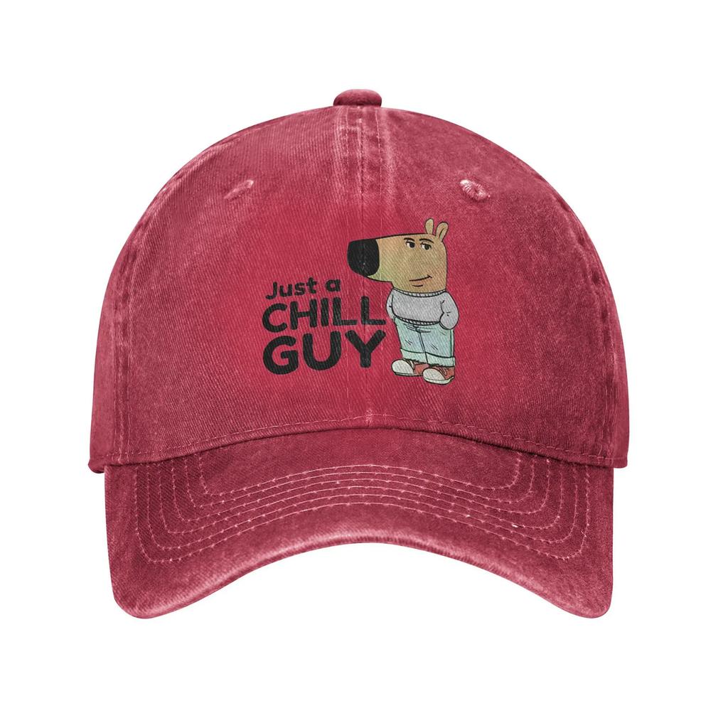 Vintage I Am Just A Chill Guy Meme Baseball Caps Unisex Style Distressed Denim Outdoor All Seasons Travel Adjustab