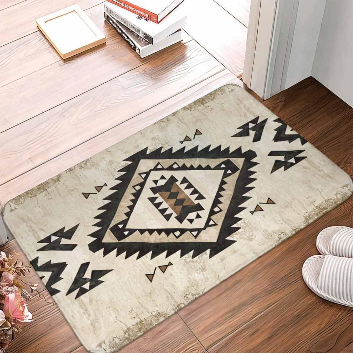 

Ацтекский Навахо Западный Геометрический Декор Кухонные Коврики для Пола Коридор Балкон Прачечная Коврики Ванная Противоскользящий Коврик для Ног Декор 40x120cm 16x47inch