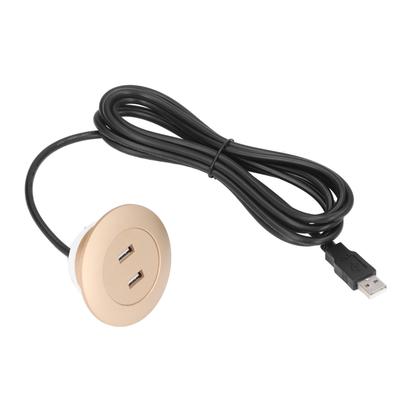 Nabíjecí zásuvka USB pro pohovku, zapuštěná montáž, dvojitá nabíjecí zásuvka USB pro domácí použití, zlatá