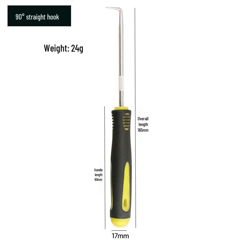 4-Piece Auto Repair Tool Set: Tire Patching, Oil Seal Hook, Screwdriver.