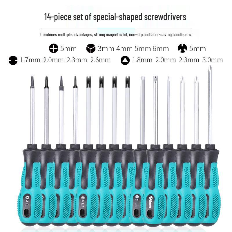 Triangular Socket Screwdriver Set: Y-Type, U-Shape, Inner Triangle, Phillips, Flathead, Three-Wing