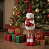 Stretchable Christmas Standing Snowman Sequined Telescoping Snowman Figurine  Gifts Giving