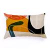 Flannel Rectangle Bedside Throw  Pillow  Case, Creative Bright Color Geometric Abstraction Pattern,