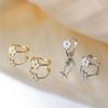 Korean Fashion Fresh Flower Enamel Hoop Earrings for Women Dripping Oil Huggies Earrings Girl Charm Cute Ears Party Jewelry Gift