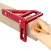 3D 45/90 Degree Measuring Ruler for Engineer Carpenter High Precision(Red)