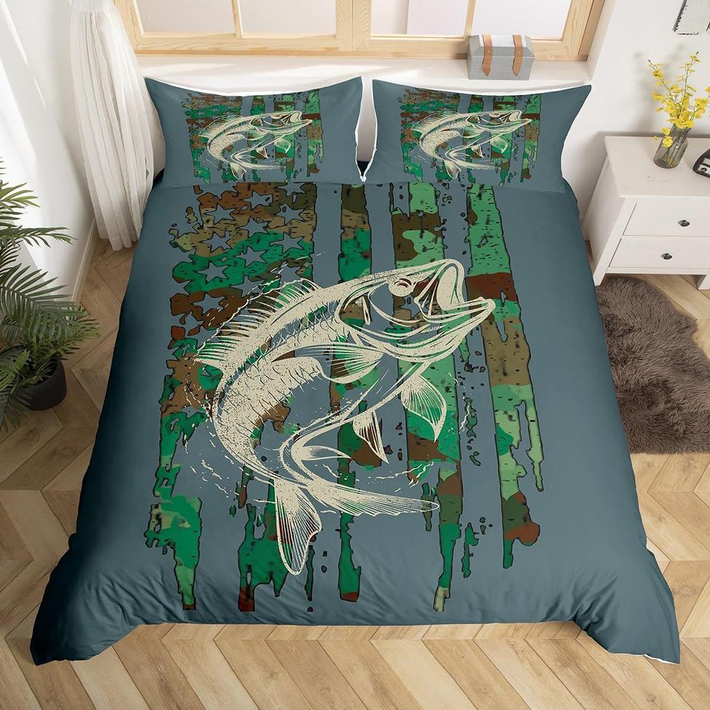 Sushi Pattern Three-Piece Quilt Cover 3D Digital Printing Bedding Set Bed Cover