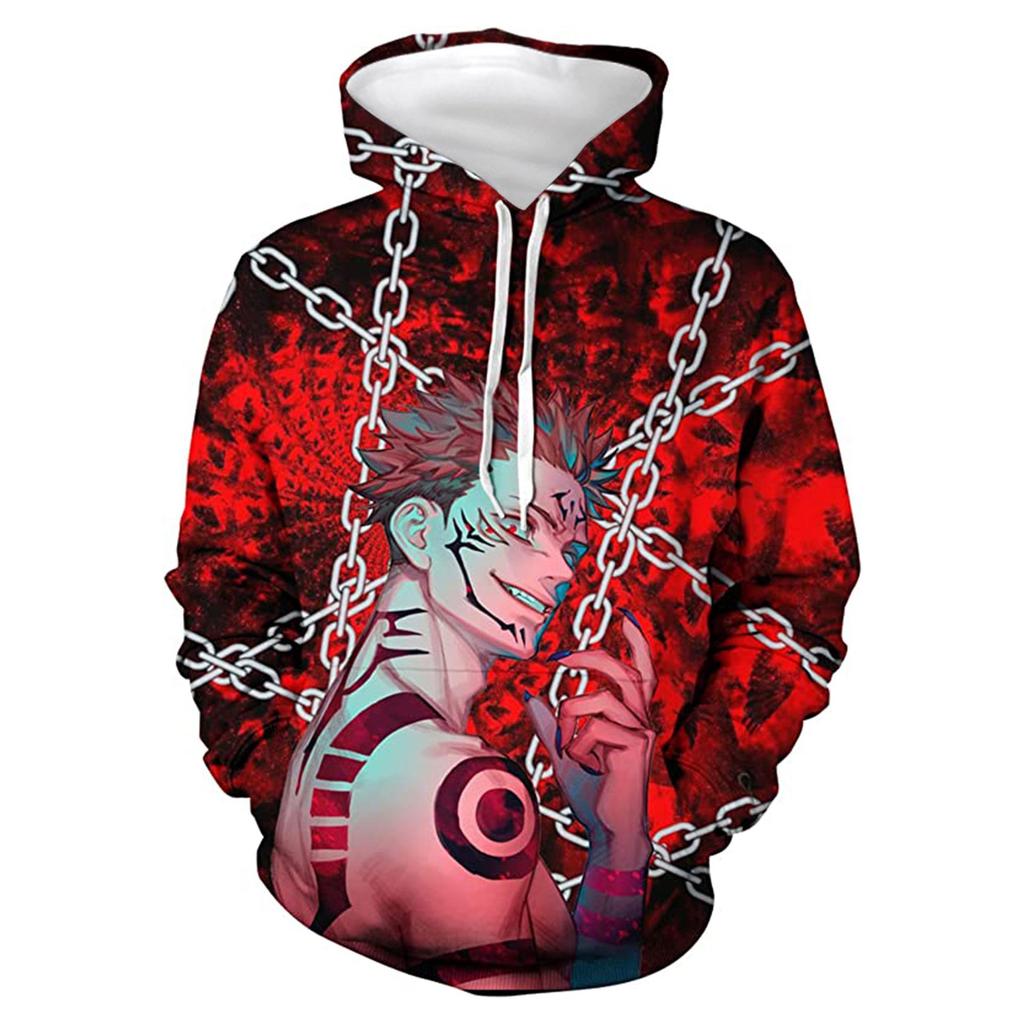 Jujutsu Kaisen 3D Print Anime Men's Hooded Sweatshirt