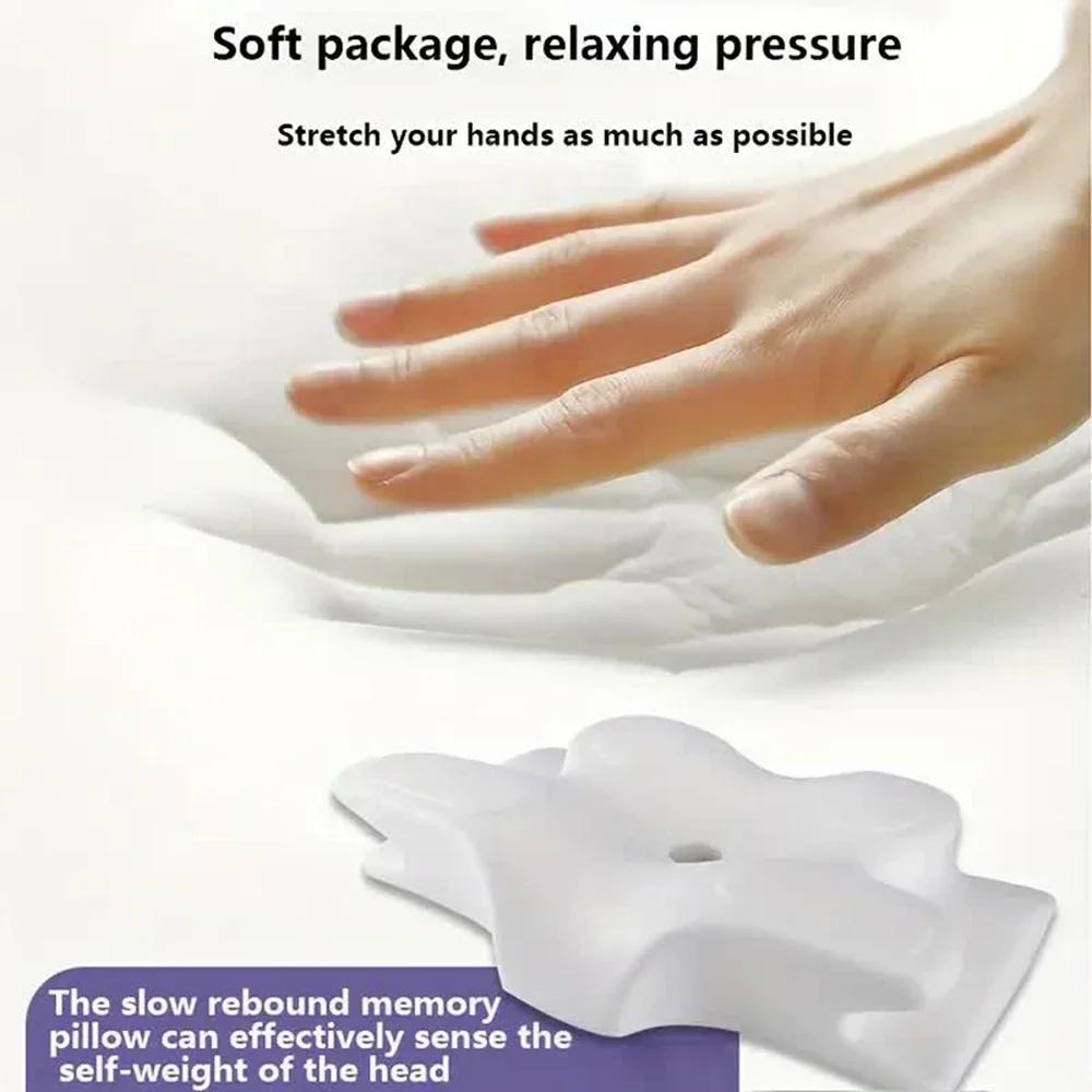 Summer Cooling Memory Foam Neck Pillow Cervical Support Neck Pain Relief Breathable Contour for Side Back Stomach Sleepers