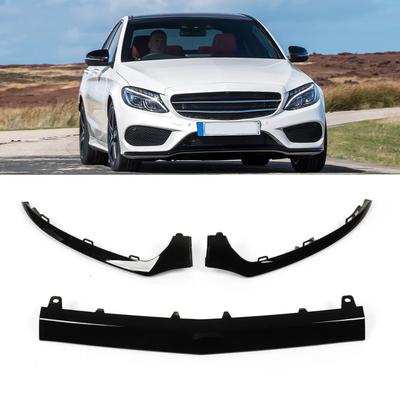 Lišty spodní části předního nárazníku Lesklá černá Lišty spodní části předního nárazníku Náhrada pro Mercedes‑ C‑Class W205 C205 A205