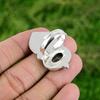 Gift For Her Natural Turritella Agate Solitaire Adjustable Ring 925 Silver