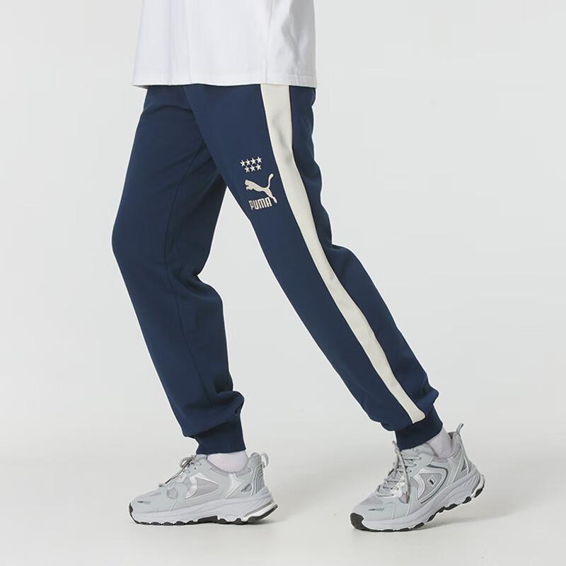 Puma Retro Sport Patchwork Training Running Breathable Knitted Pants Men Pants Blue 628095-14