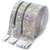 1/5/10Yards Self Adhesive Rhinestone Ribbon Bling Crystal Diamond Ribbon Roll Wrap Glittering Rhinestones Sticker for Decoration