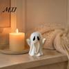 Halloween Ghost Decor 3D Printed Figurine, Spooky Small Statue, Personalized Gift Cute Desktop Decoration for Party Tabletop Mantel Fireplace