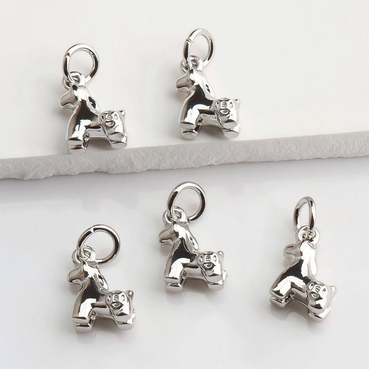 

14K Gold Plated Year of the Horse Zodiac Pendant for DIY Jewelry