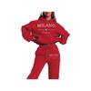 MILANO Plus Size Fleece Lined Hoodie Set Women Streetwear Printed Casual Tracksuit