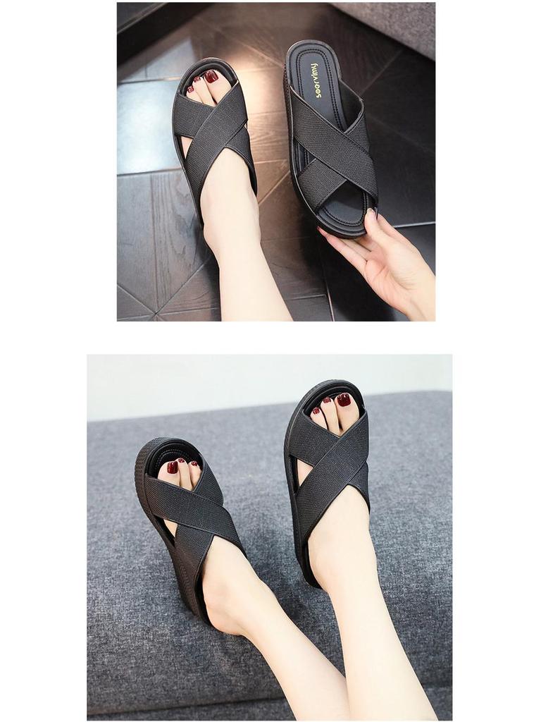 Women's Outdoor Non-Slip Wedge Heel Summer Sandals with Thick Sole