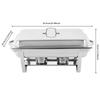 3-Kammer 9L Edelstahl Bain-Marie Speisenwärmer mit Deckel Aufwärmbehälter Set Bain-Marie, für Catering, Buffet und Party