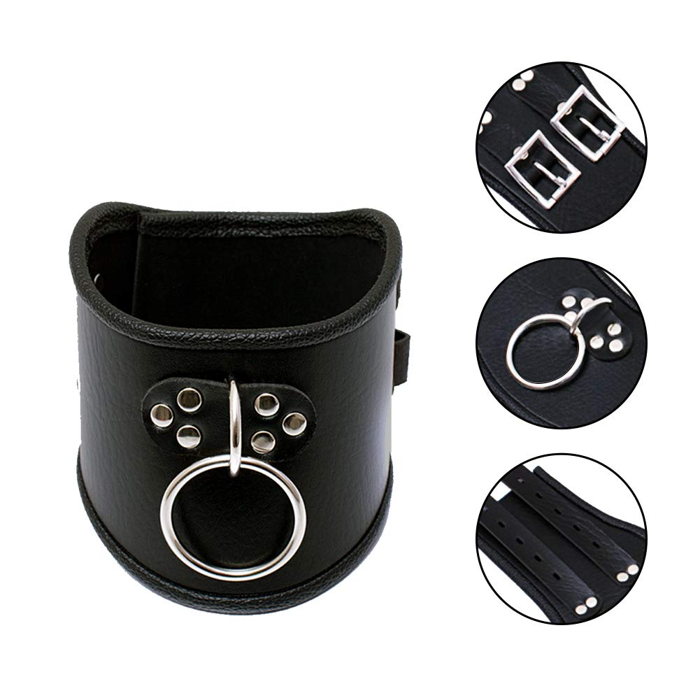 SXOVO SM Collar for Flirty Collar with Lock and for Slave and Cosplay Humans, Adjustable, Chain, Training, Restraints,