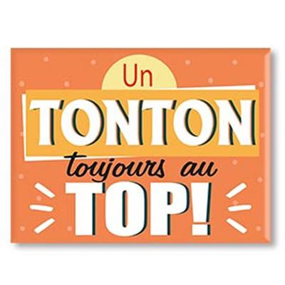 [A3381] - Ceramic Magnet 'Tonton' Orange (a Tonton Always On Top! ) - 8x6cm