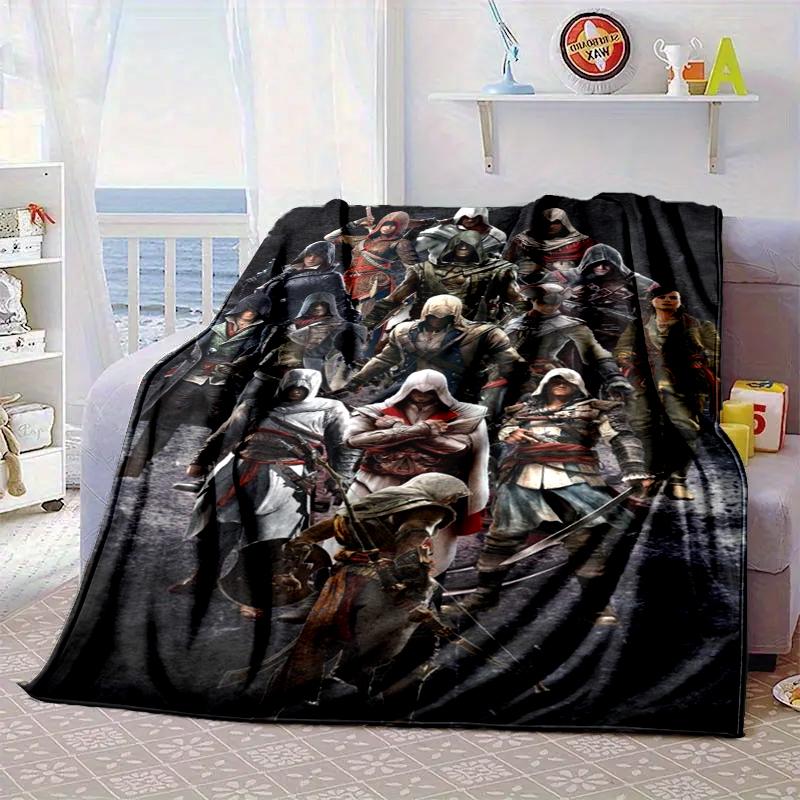 Assass Warrior Blanket Flannel Blanket for bed, sofa, Camping, Hiking, Picnic Essentials, gift for family Fan gifts