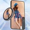 Spilla Elettronica Divertente Badge Touchscreen con Display HD da 1,7 Pollici Trasferisci Foto Video per Zaini Vestiti Nero