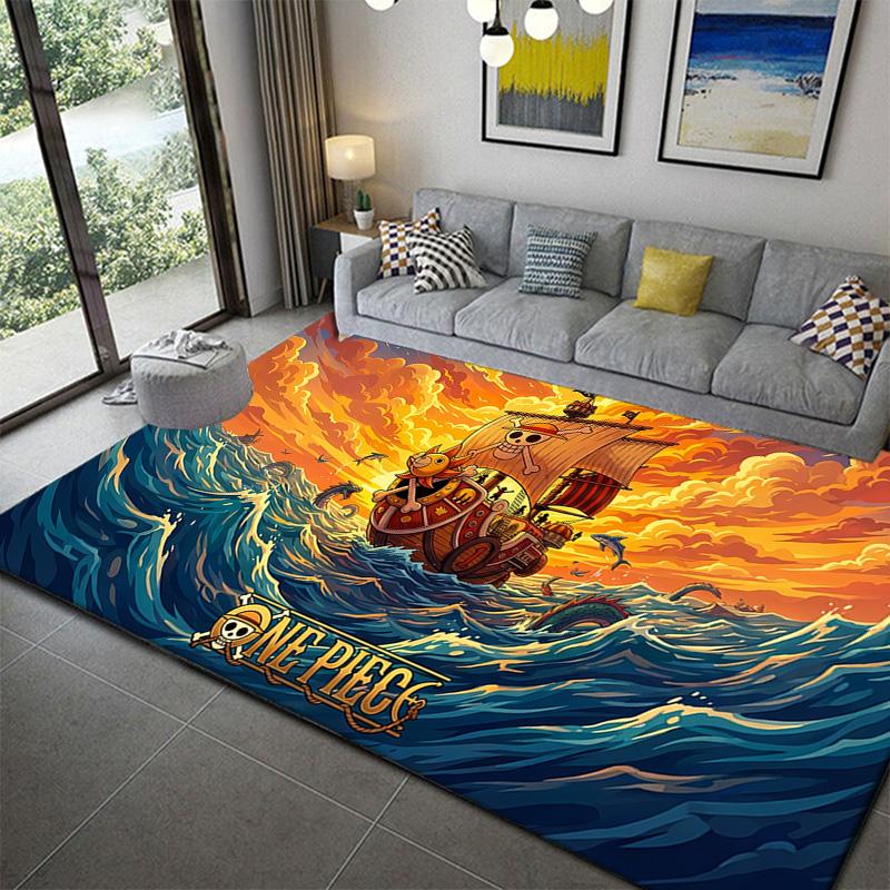 

One Piece Anime Bedroom Rug Non-Slip Washable Carpet for Living Room Decor 60x90cm