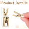 100PCS Mini Wooden Clothesp for Photos 1In Gold Mini Clothes P for Crafts Natural Texture Clips Small Clothes Pin Tiny Decorative Clothesp for Baby
