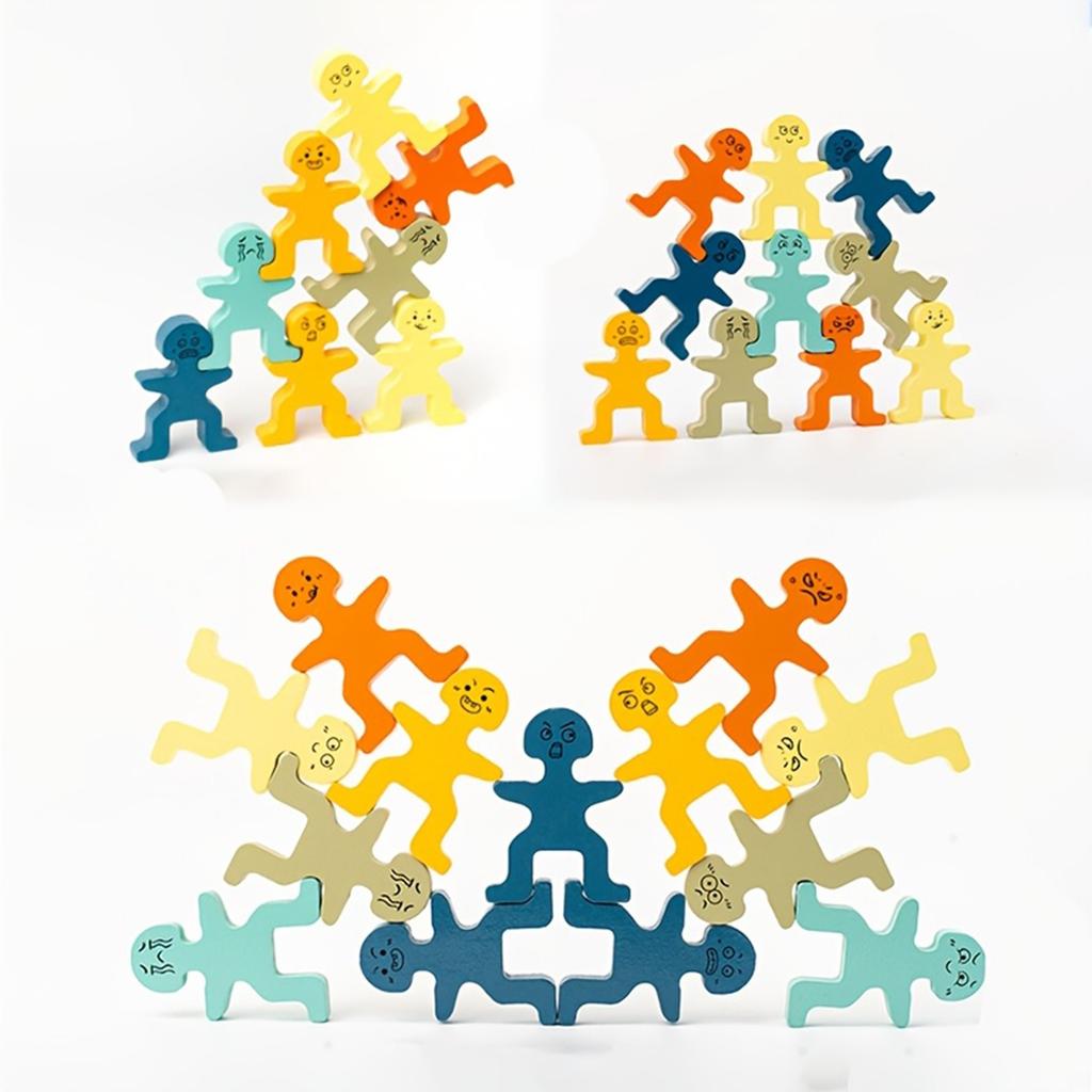 Little Man Balance Stacking Wooden Fun Educational Early Education Hands-on Balance Ability Training Enlightenment Toy