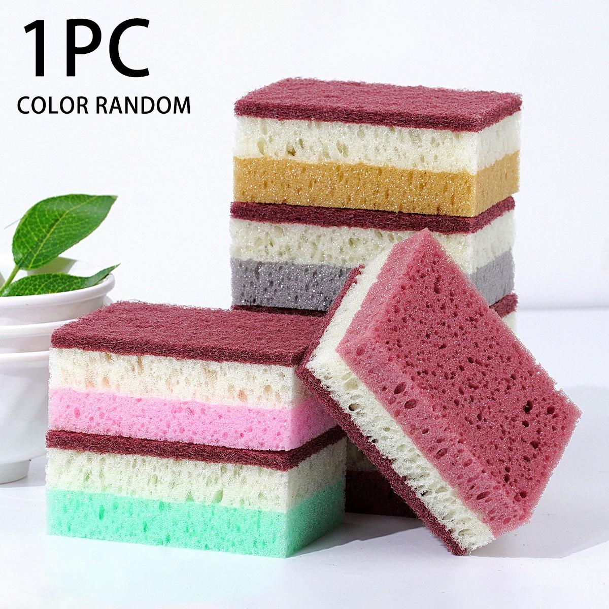 Three color high foam seaweed sponge,honeycomb cleaning sponge,bowl brush,pot brush,kitchen dishwashing sponge,scouring pad