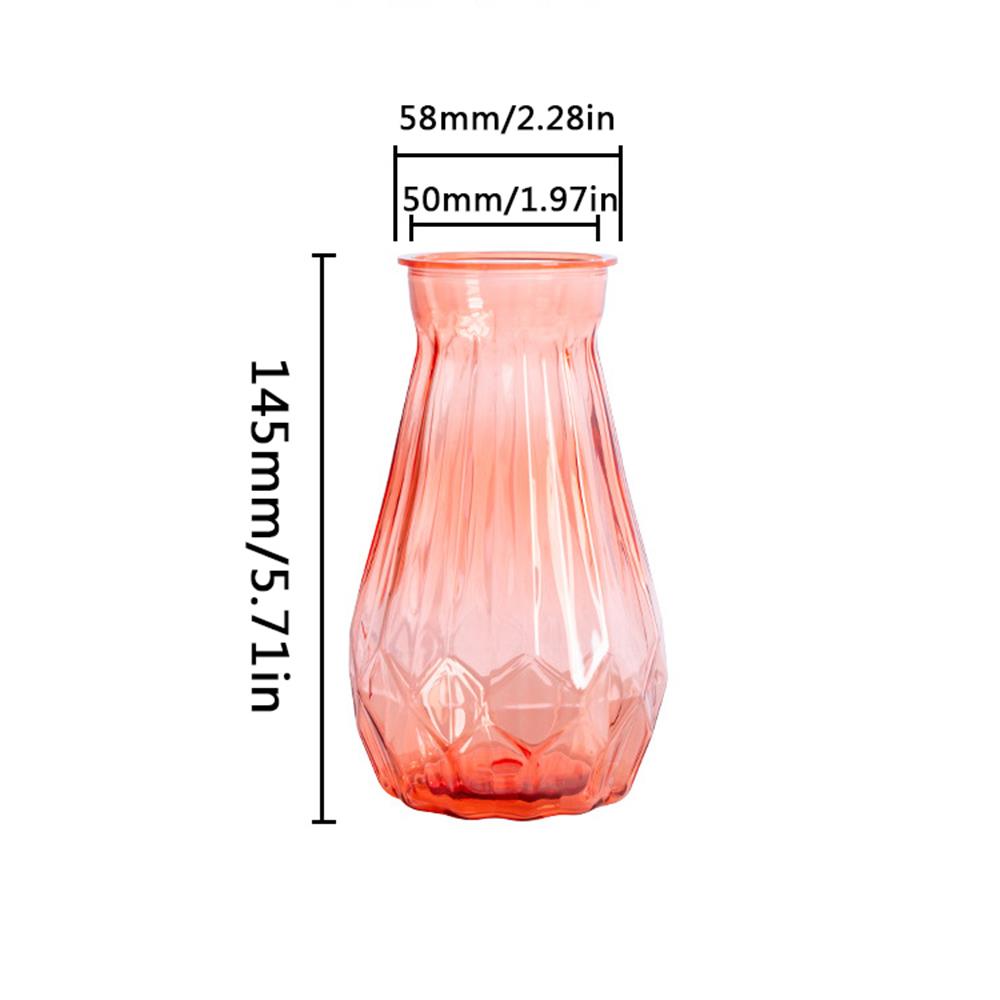 Plant Pot Transparent Vases Hydroponic Flower Vases Diamond Shaped Plastic Vase Home Decor Ornaments Modern Home Decoration