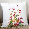 Gezellig Bankkussenhoes Vlinderprint 45X45cm Decoratieve Kussens voor Thuis Polyester Perzikvezel Kussensloop Zitkussen Rugkussen