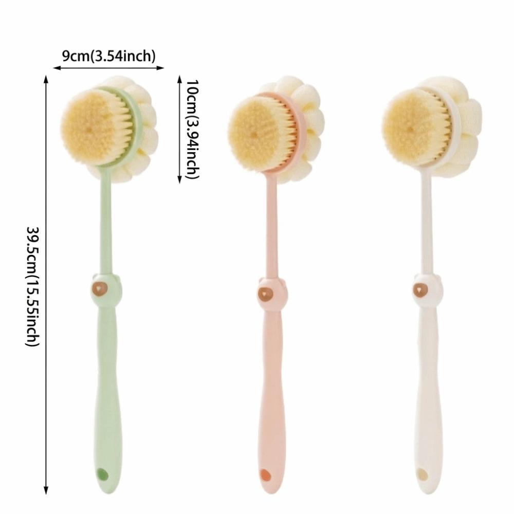 Long Handle Bath Brush Soft Bristles Back Scrubber Scrubbing Tool Skin Cleaning Tools Shower