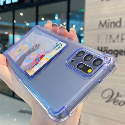 Kart Yuvası Çanta Tutucu Kılıf Samsung Galaxy S22 Ultra S21 Fe S20 S10 Artı Not 20 10 A72 A52 A42 A32 A22 A12 A13 A33 A53 Kapak