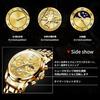 OLEVS Wristwatch Mens Stylish Chronograph Watch Business Popular Brand Large Easy-to-read Analog Waterproof Quartz Gold