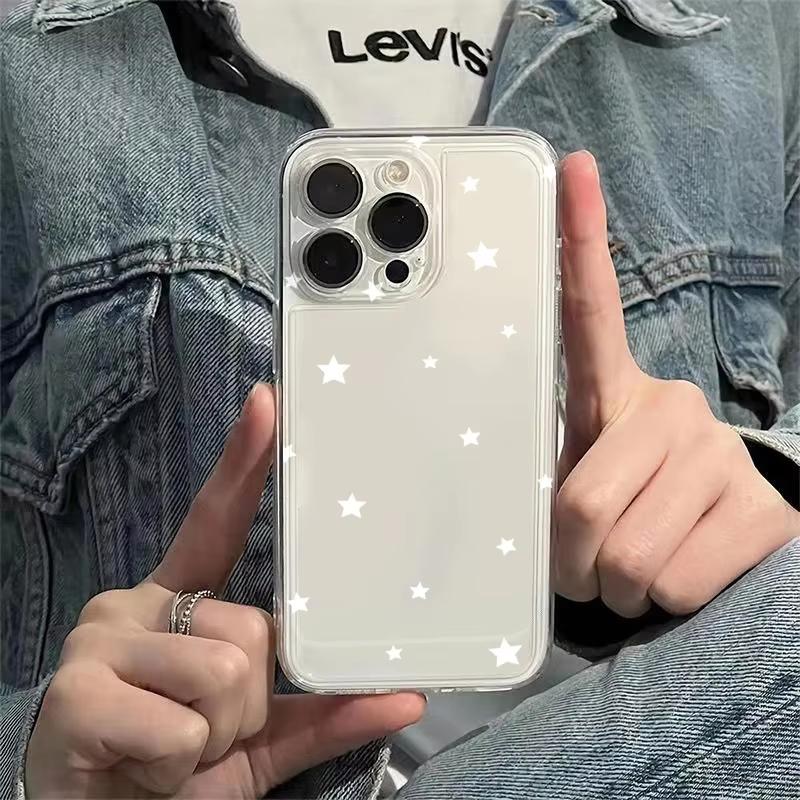 Ins Korean Star Creative Phone Case For iPhone 17 Pro Max 16 15 Pro 14 13 Mini 12 11 XR XS 17Air 16 Plus Clear Bumper Cover
