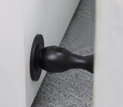 Transparent Door Stop Silicone Catch Holder Wall Mount Door Handle Stopper, Door Stopper,Mute No Trace,Black White